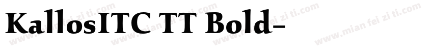 KallosITC TT Bold字体转换